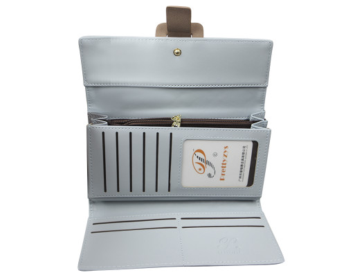 Женский кошелек Prettyzys PT18-989 клатч с пряжкой повседневный Blue