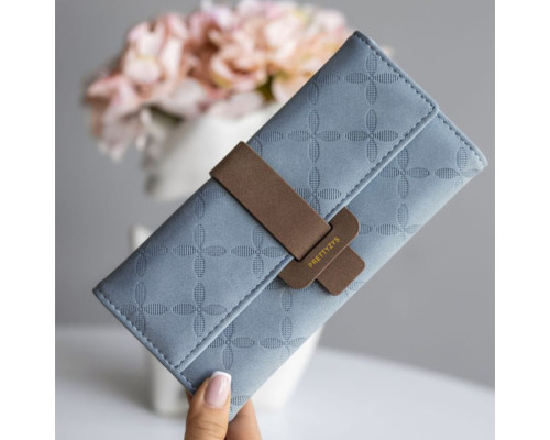 Женский кошелек Prettyzys PT18-989 клатч с пряжкой повседневный Blue