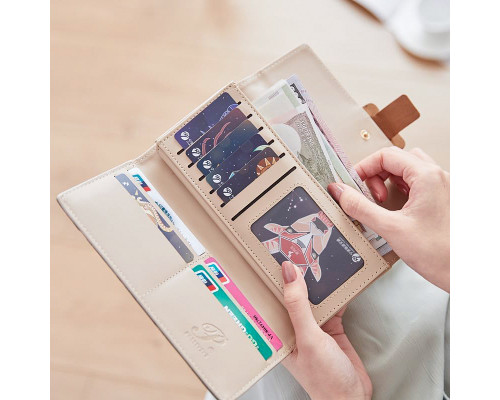 Женский кошелек Prettyzys PT18-989 клатч с пряжкой повседневный Pink