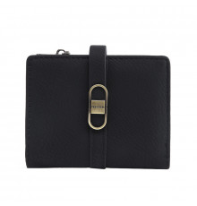 Женский кошелек Prettyzys PT23-2087 клатч с пряжкой повседневный складной  Black