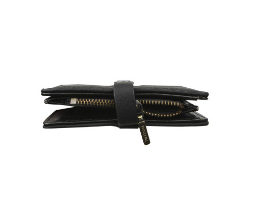 Женский кошелек Prettyzys PT23-2087 клатч с пряжкой повседневный складной  Black