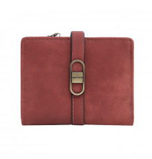 Женский кошелек Prettyzys PT23-2087 клатч с пряжкой повседневный складной  Burgundy