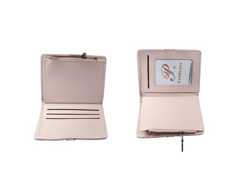 Женский кошелек Prettyzys PT23-2087 клатч с пряжкой повседневный складной  Pink