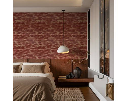 Декоративная 3D панель самоклейка 700x770x5мм Мрамор коричневый с золотом (кирпич) (361) SW-00000637