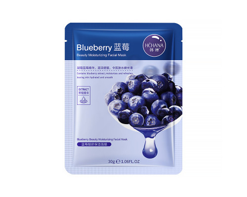 Маска для лица тканевая Hchana Moisturizing Facial Mask Blueberry