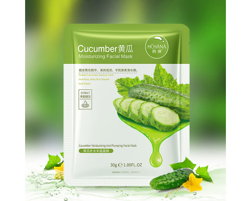 Маска для лица тканевая Hchana Moisturizing Facial Mask Cucumber