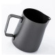 Питчер молочник для кофе Ecocoffeetools LH3560B с тефлоновым покрытием для взбивания молока с длинным носиком Black 600 мл