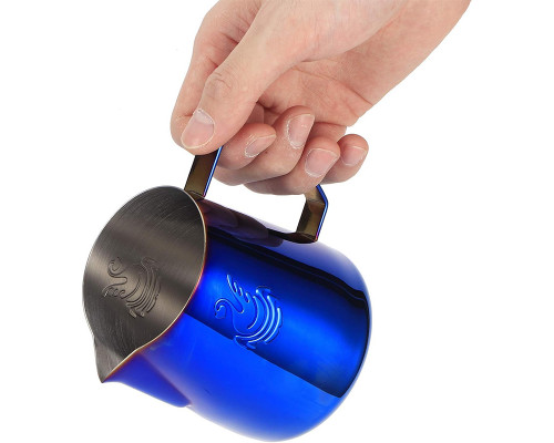 Питчер для молока JibbiJug молочник для вспенивания нержавеющая сталь градиент 400 мл Blue