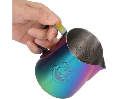 Питчер для молока JibbiJug молочник для вспенивания молока нержавеющая сталь градиент 600 мл Green