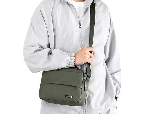 Сумка-мессенджер 087-1 через плечо практичная повседневная Green