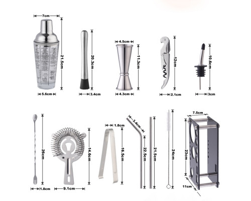 Набор для бара 16 предметов Creation K17-3 с подставкой