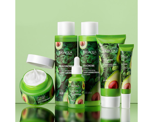 Набор по уходу за лицом Bioaqua Niacinome Avocado Elasticity Moisturizing 6 в 1