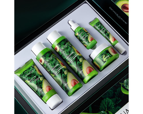 Набор по уходу за лицом Bioaqua Niacinome Avocado Elasticity Moisturizing 6 в 1
