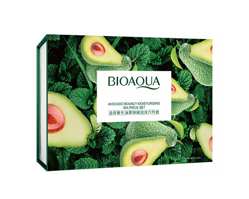 Набор по уходу за лицом Bioaqua Niacinome Avocado Elasticity Moisturizing 6 в 1