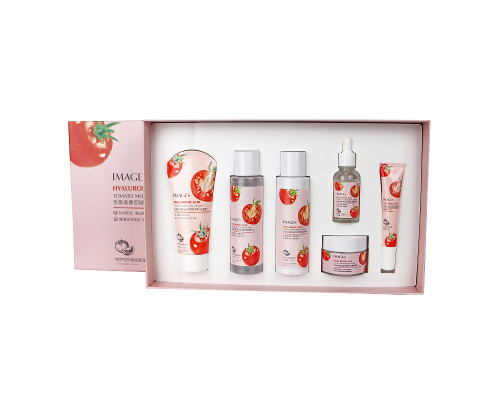 Подарочный набор с гиалуроновой кислотой и пептидами IMAGES Hyaluronic Acid Tomato Moisturizing 6 в 1