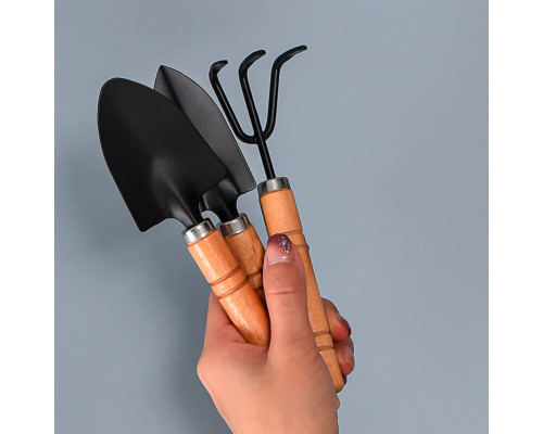 Набор садовый 3 предметов SY-3911 для дома 2 лопатки 1 грабли