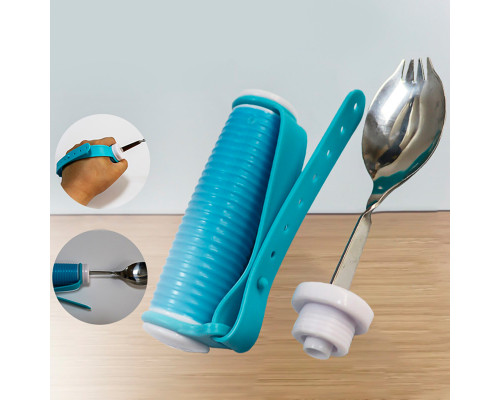 Столовый набор 2 в 1 STSE-018-1 для людей с тремором или артритом вилка ложка с фиксатором