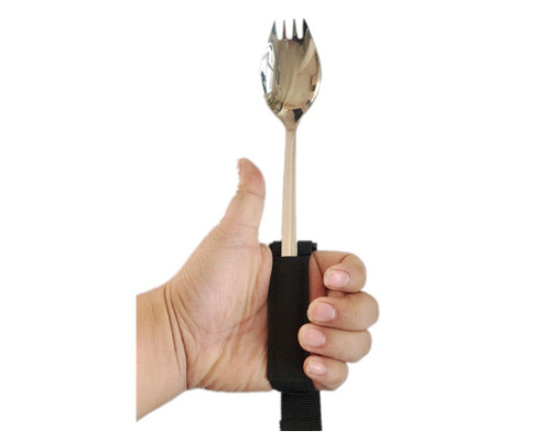 Столовый набор 2 в 1 XDCS-863 для людей с тремором или артритом вилка ложка с фиксатором