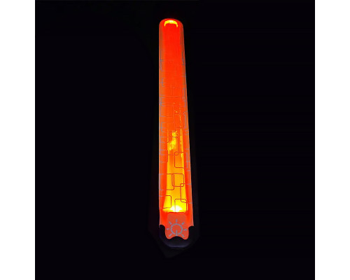 Светодиодный LED браслет на руку AY-062 для бега спорта USB аккумуляторный Orange