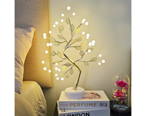 Светильник-ночник Y-2122 настольное Led жемчужное дерево с лепестками USB светодиодный сенсорный 36 LED