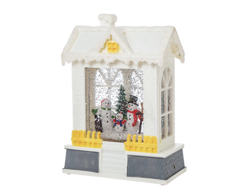 Декоративный рождественский домик 751574747 музыкальная шкатулка рождественское украшения для дома USB+Батарейки White