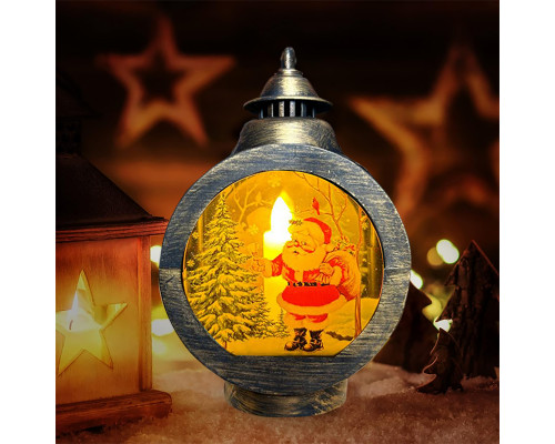 Декоративный фонарь новогодний 3265985 Дед Мороз рождественское украшения для дома Bronze
