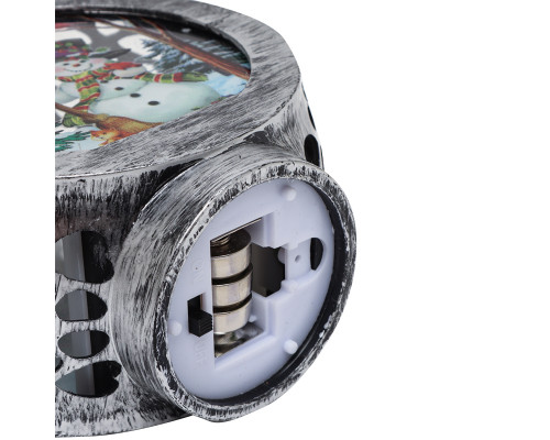 Декоративный фонарь новогодний 3265985 Снеговик рождественские украшения для дома Silver