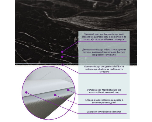 Самоклеющаяся виниловая плитка 600х300х1,5мм, цена за 1 шт. (СВП-106) Глянец SW-00000495