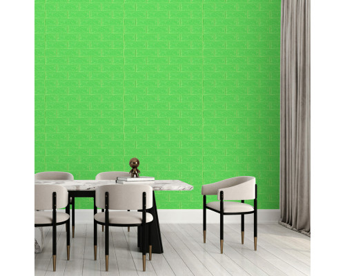 3D панель самоклеющаяся 700x770x3мм кирпич Зеленый (013-3) SW-00000639