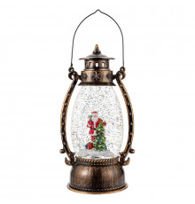 Декоративный подвесной фонарь новогодний 3283093 рождественское украшения 13,5*11*26 см для дома на батарейках Дед Мороз