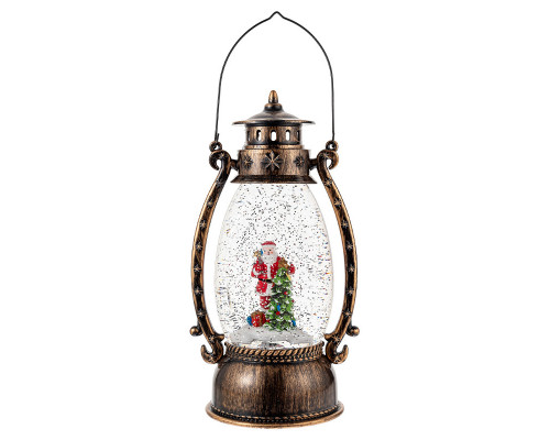 Декоративный подвесной фонарь новогодний 3283093 рождественское украшения 13,5*11*26 см для дома на батарейках Дед Мороз