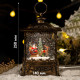 Декоративный фонарь новогодний 365985 рождественское украшение для дома музыкальный USB+Батарейки Дед Мороз с оленем