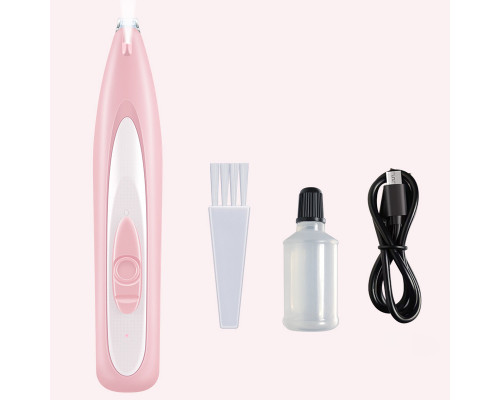 Электрическая машинка с подсветкой DT819 для стрижки шерсти бритья лап кошек собак  Pink