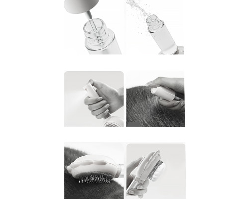 Расческа- спрей для шерсти животных DT-1181 White