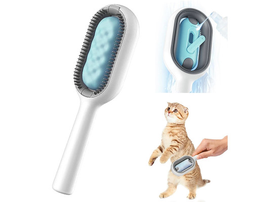 Модернизированная расческа для чистки и удаления шерсти кошек и собак DT-956 long для довгошерстных животных Blue