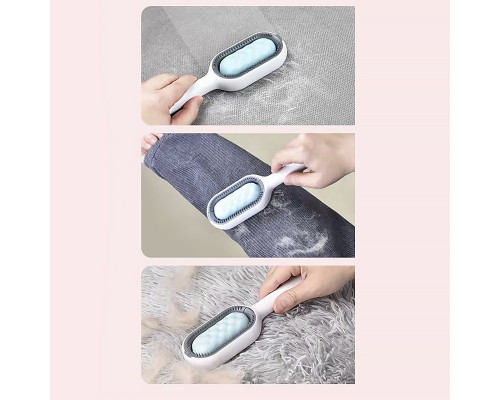 Модернизированная расческа для чистки и удаления шерсти кошек и собак DT-956 long для довгошерстных животных Blue