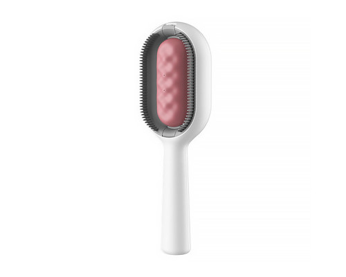 Модернизированная расческа для чистки и удаления шерсти кошек и собак DT-956 long для довгошерстных животных Pink