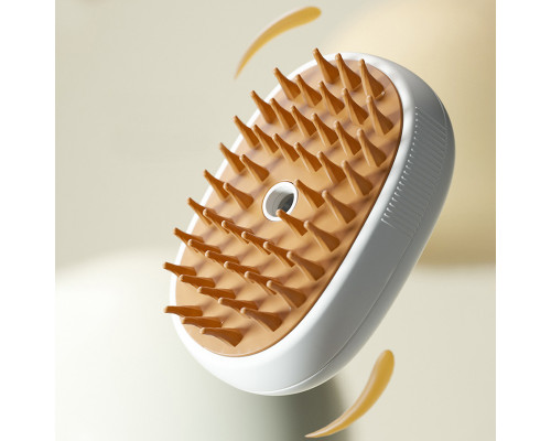 Паровая электрическая расческа Taotaopets 0910006 для чистки и удаления шерсти кошек и собак Beige