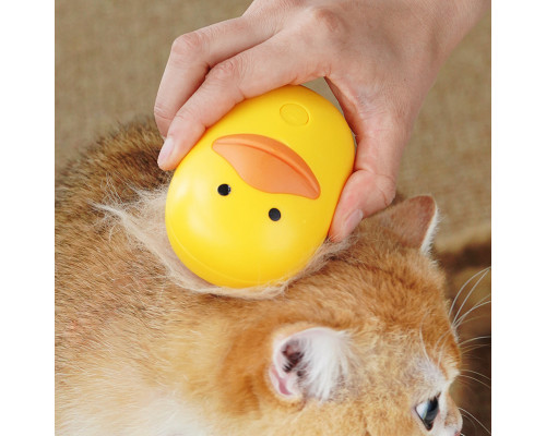 Паровая электрическая расческа Taotaopets 0910006 для чистки и удаления шерсти кошек и собак Yellow