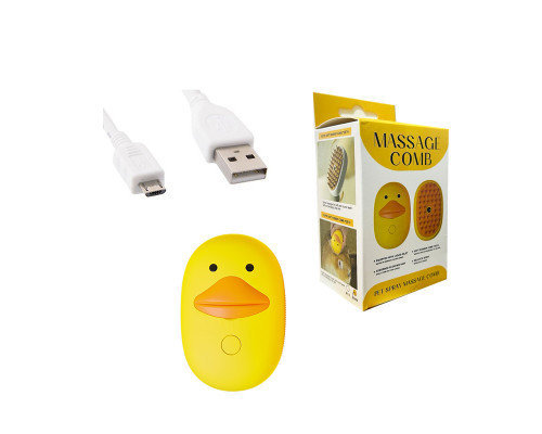 Паровая электрическая расческа Taotaopets 0910006 для чистки и удаления шерсти кошек и собак Yellow