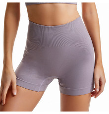Шорты женские 1802# бесшовные для фитнеса пуш ап push up Лиловый L