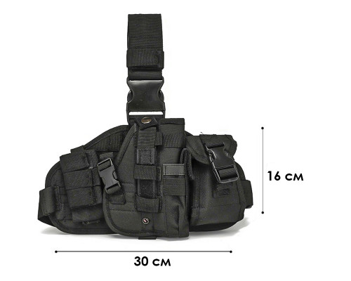 Кобура тактическая набедренная универсальная AOKALI Outdoor B38 Black