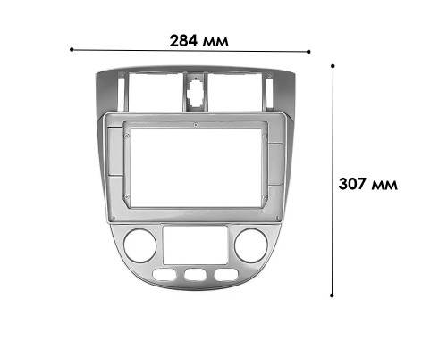 Переходная рамка Buick Excelle 2004-2006 Chevrolet Lacetti 2004-2013 Nubira 2004-2008 АС (6584) 10.1" Silver