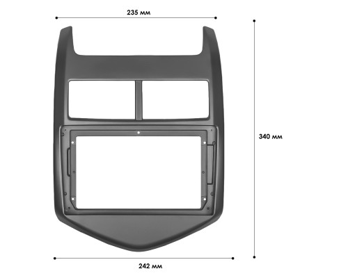 Переходная рамка Chevrolet Aveo 2011-2018 Sonic 2011-2018 Holden Barina 2011-2018 (3727) 9" Gray