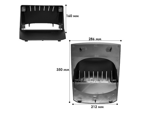 Переходная рамка Ford Fiesta 2008-2017 (6378) 9"