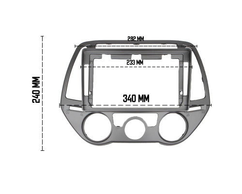 Переходная рамка Hyundai i20 2012-2014 (7288) 9"