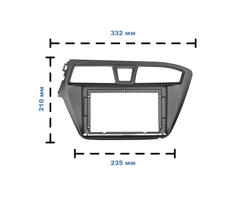 Переходная рамка Hyundai i20 2014-2018 (7441) 9"