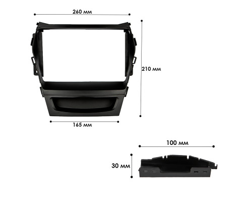 Переходная рамка Hyundai Santa Fe 2012-2018 IX45 2012 9" (TK 0166) Black