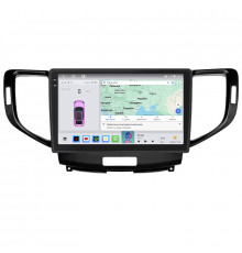 Штатная магнитола Lesko для Acura TSX II 2008-2014 экран 9" 4/64 QLED CarPlay 4G Wi-Fi GPS 360 Prime