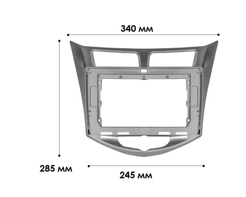 Переходная рамка Hyundai Solaris Accent 2010-2017 Dodge Attitude 2011-2014 (3021) 10.1"